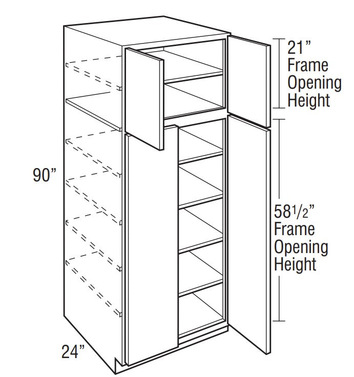 Classic Utility Single Door 24" x 90"