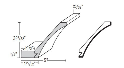 Crown Moulding, Cove Crown 8'