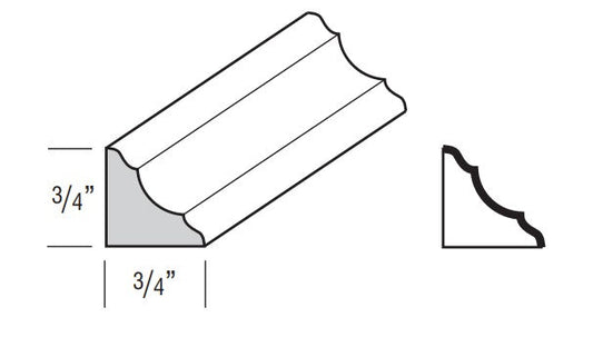 Corner Moulding, Inside Corner 8'